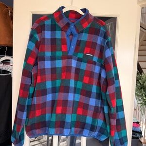 Lands' End Multicolor Fleece Pullover